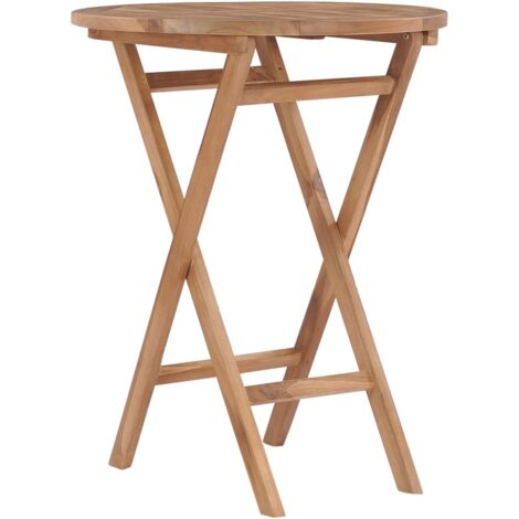 Klappbare Gartentisch 60 cm aus massivem Teakholz