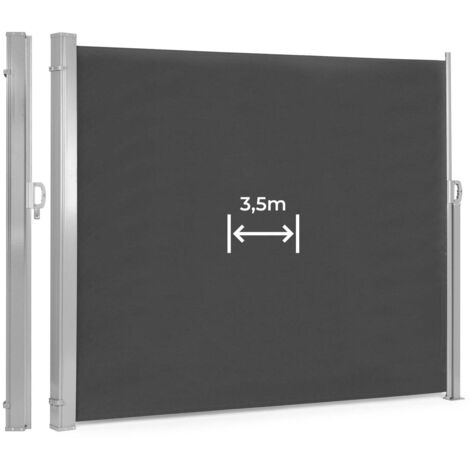 Klappbare Seitenmarkise 350x180 cm Sichtschutz für Garten oder Terrasse Anthrazit MultiGarden