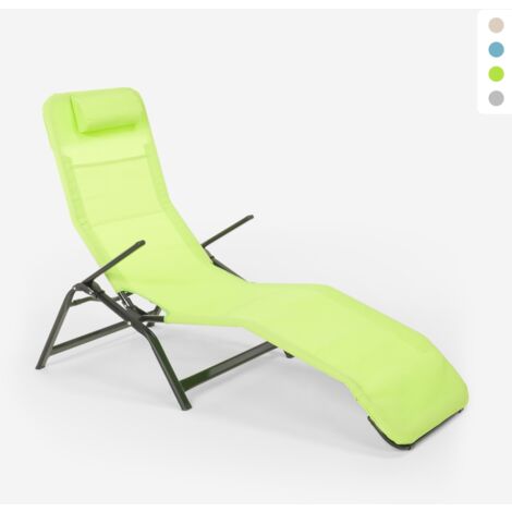 Klappbare Strandliege Liegestuhl Sonnenliege für Strand und Garten Pasha Luxury