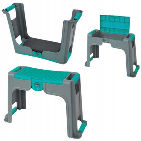 Klappbarer 3-in-1-Gartenkniehocker mit Stauraum