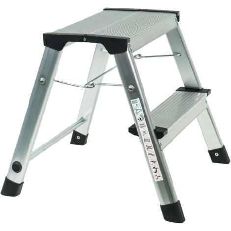 Klappbarer Aluminium-Tritt mit 2 Stufen WERKA PRO H 40,4cm
