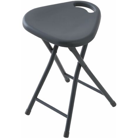 Klappbarer Badezimmerhocker in gris Farbe Feridras 868005 Grau