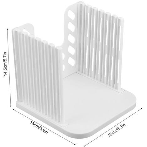 Klappbarer Brotschneider aus weißem ABS (16 x 15 x 14,5 cm) – Führungsform zum Schneiden dicker Toastscheiben