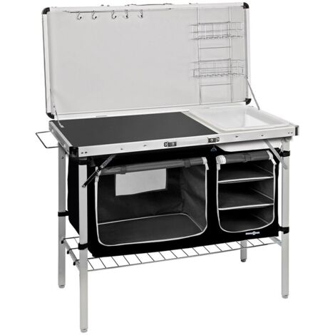 Klappbarer Camping-Küchenschrank mit Zubehör Drive In Black Brunner