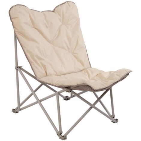 Klappbarer camping-sessel beige - 5five