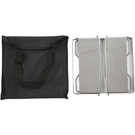 Klappbarer Campinggrill aus Edelstahl mit Windschutz für Garten und Outdoor-Nutzung