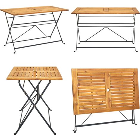Klappbarer Gartentisch 120x70x74 cm Massivholz Akazie - Gartenmöbel - Esstisch - Akazienholz - Gartenparty - Outdoor Möbel - Home & Living