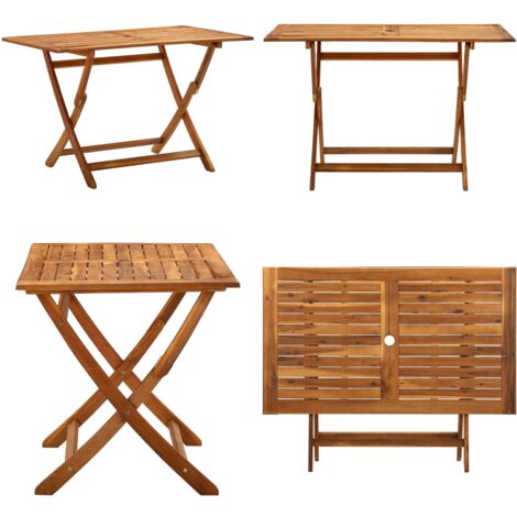 Klappbarer Gartentisch 120x70x75 cm Massivholz Akazie - Gartentisch - Esszimmertisch - Outdoortisch - Holzt Tisch - Akazientisch - Home & Living