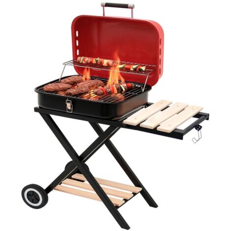 Klappbarer Holzkohlegrill, 45 x 33,5 cm
