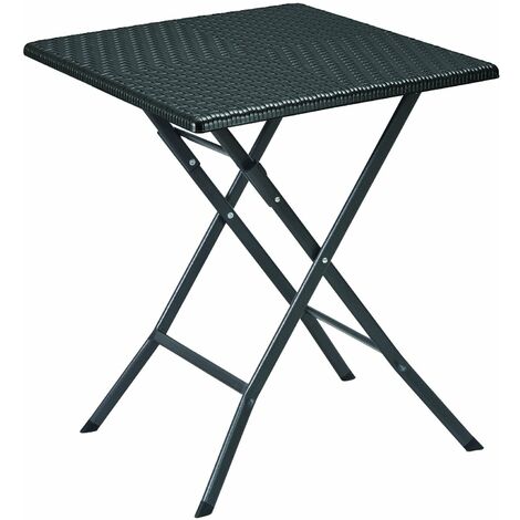 Klappbarer Tisch in Stahl und Harz Camping Polyrattan Levante