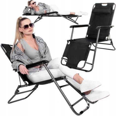 KLAPPBARER ZERO GRAVITY LIEGESTUHL GARTENSTUHL 2-IN-1 STRAND TOURISTISCHER STUHL