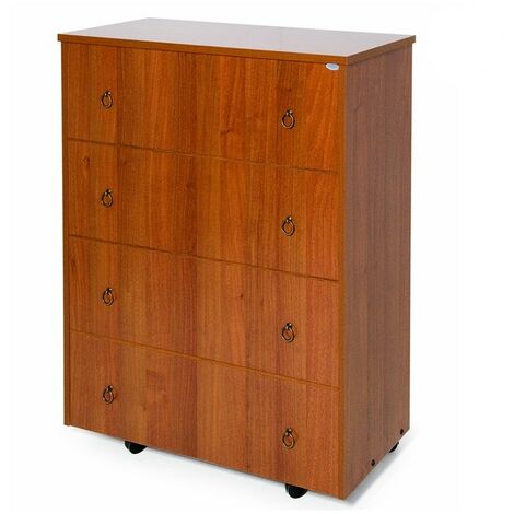 Klappbares orthopädisches Bettgestell in der Farbe Nussbaum antik cm H.100x85x36
