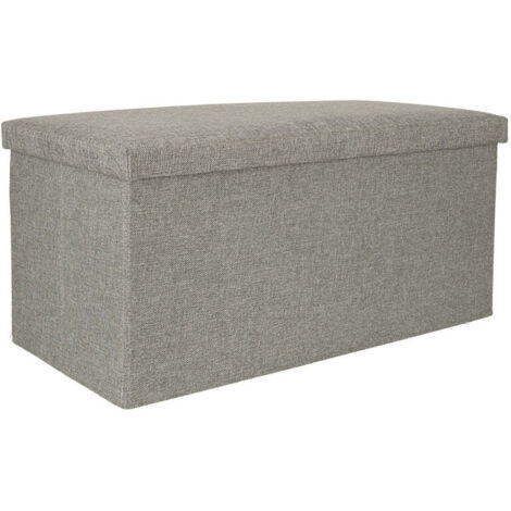 Klapphocker mit staufach grau gro 76x38x38cm