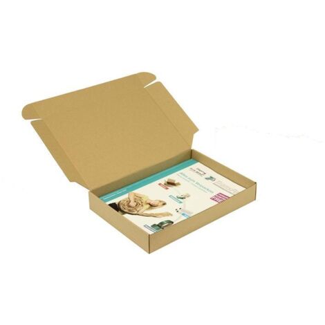 Klappschachtel 1-wellig Maße 301x213x45mm A4 Qualität 1.3E Steckverschluss braun