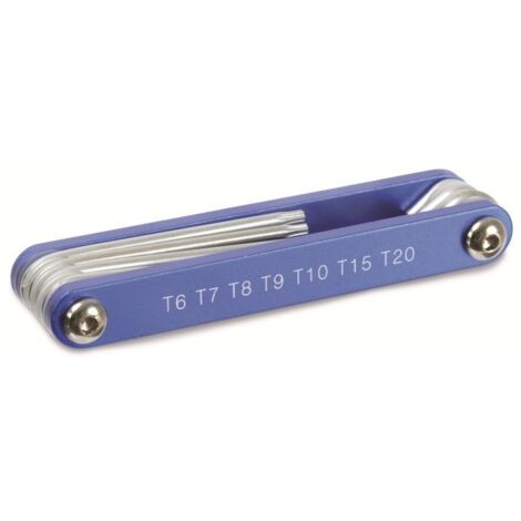 Klappschlüssel  T-Profil (für Torx) T6 - T20  7-tlg.