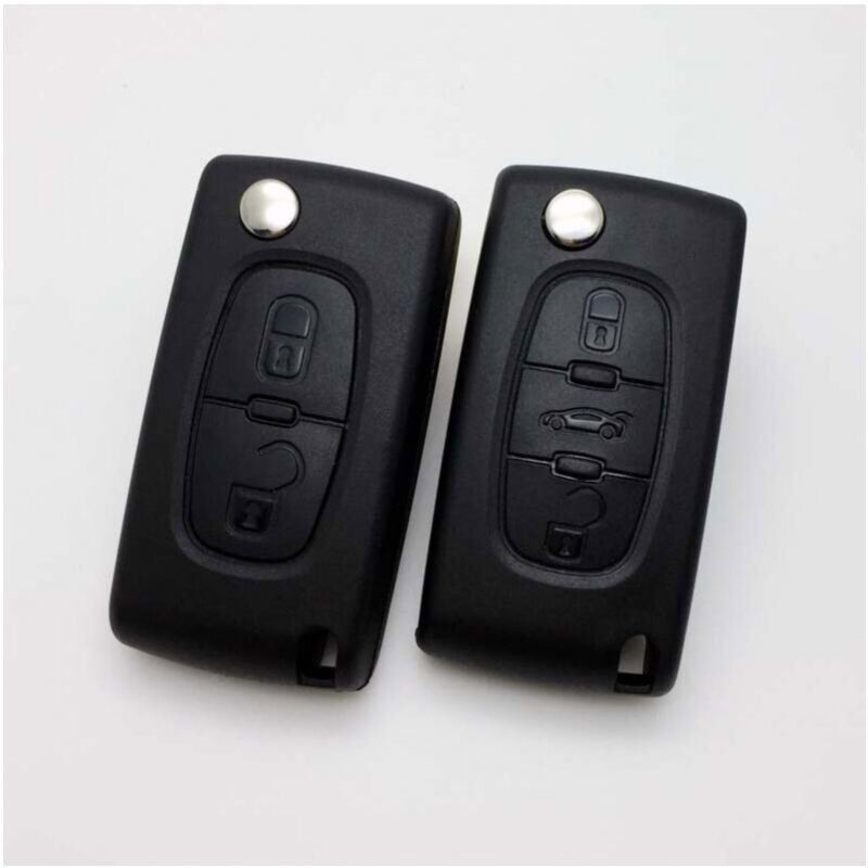 Image of Guscio chiave auto flip a 2 pulsanti compatibile con peugeot citroën