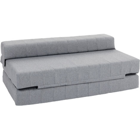 Klappsessel mit Bettfunktion, Gästebett, faltbar, bis 250 kg, 138x80x50 cm, Grau