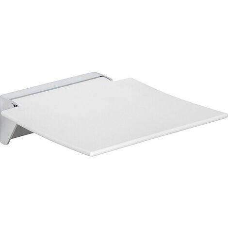Klappsitz Hewi System 900, chrom/weiß, 350 x 373 mm - 950.51.20590 98