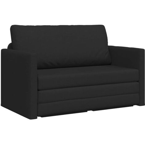 Klappsofa Bett 110cm Schwarz Stoff vidaXL