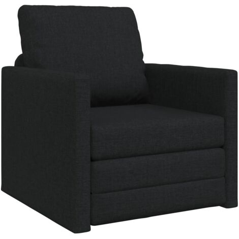 Klappsofa Bett 61cm Schwarz Stoff vidaXL