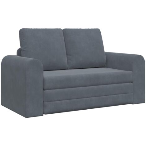 Klappsofa Bett Dunkelgrau 148 x 71 x 83 cm Samt vidaXL