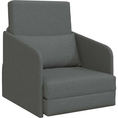 Klappsofa Bett Dunkelgrau 65 x 80 x 83 cm Stoff vidaXL