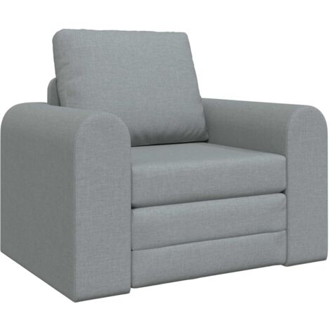 Klappsofa Bett Hellgrau 98 x 71 x 83 cm Stoff vidaXL