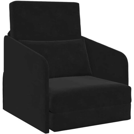 Klappsofa Bett Schwarz 65 x 80 x 83 cm Samt vidaXL
