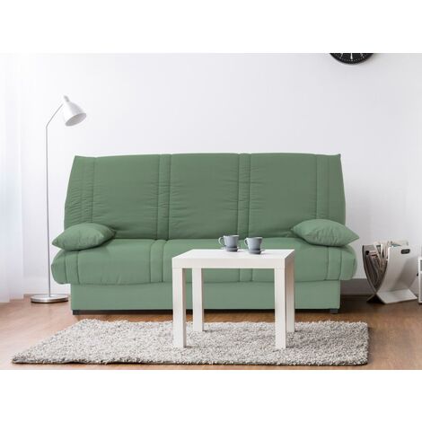 VENTE-UNIQUE Klappsofa - 100% Baumwolle - Blau - mit Bettkasten - FARWEST II