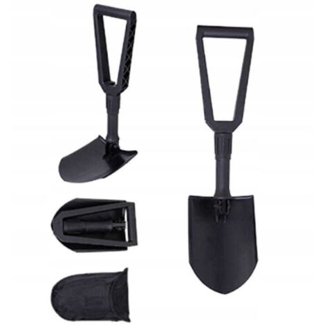 Klappspaten + Hülle 59 cm schwarz Metall