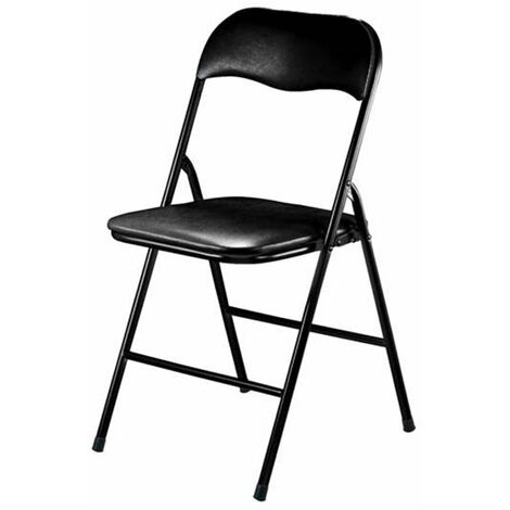 Klappstuhl aus Innen- oder Außenstahl mit Sitz und zurück in PPCP -gepolsterten Kleider - Shadow