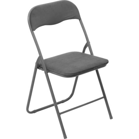 Klappstuhl aus samt in anthrazitgrau - 5five