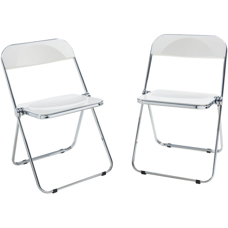 Klappstuhl Pornainen 2er Set Weiß [en.casa]