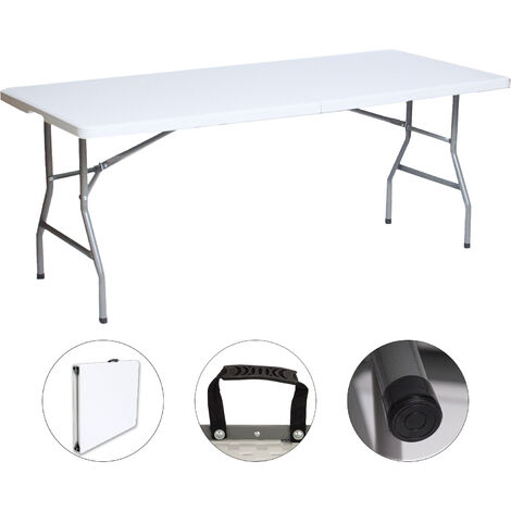 Klapptisch 180x75x74 cm Kunststoff / Stahl Gartentisch Esstisch Campingtisch Partytisch Buffettisch