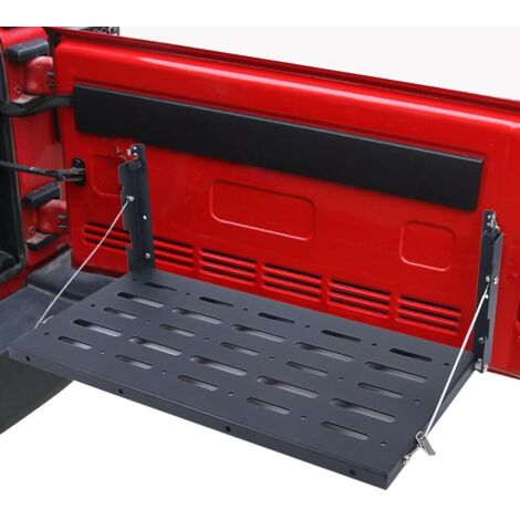 Klapptisch Heckklappe Heckklappentisch Multi-Purpose Tailgate Tisch Laderaumhalterung for Jeep Wrangler JK Metall Klapper