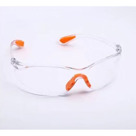 Klare Schutzbrille – Schutzbrille mit Kunststoffgläsern, Nasensteg und Bügelenden aus Gummi für zusätzlichen Tragekomfort – Klare PC-Brille