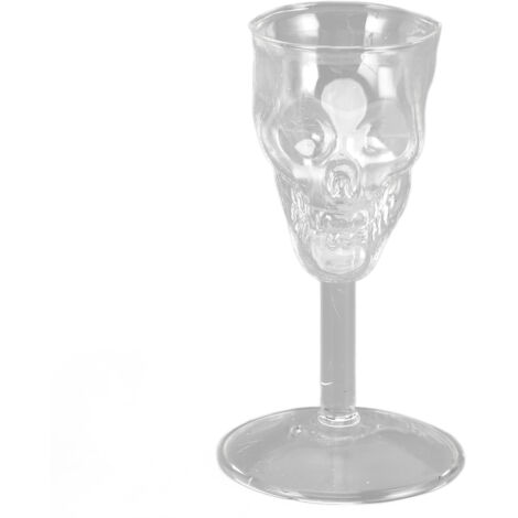 Klarer Kristall-Totenkopf-Becher für Rotwein, Whisky und Champagner