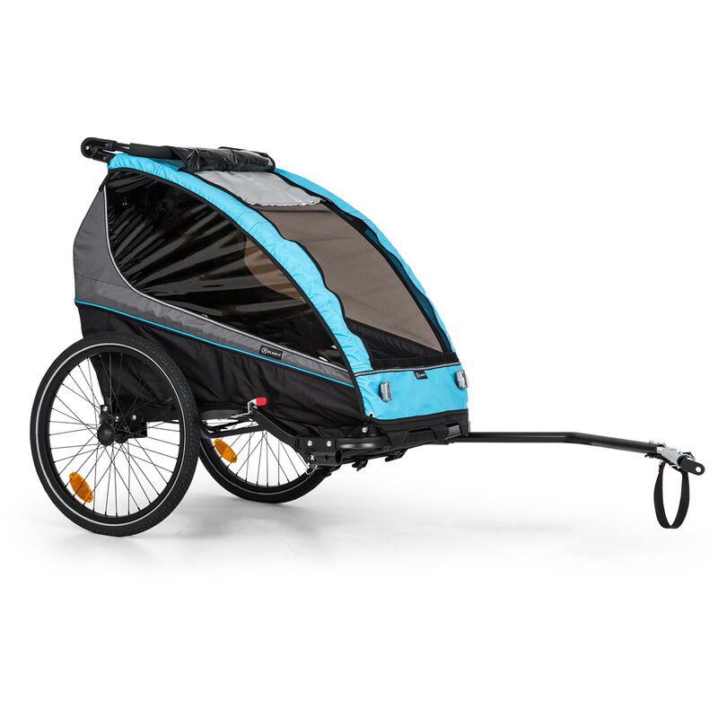

Klarfit - Kiddy King remolque de bicicleta para niños jogger buggy 2 plazas 40 kg