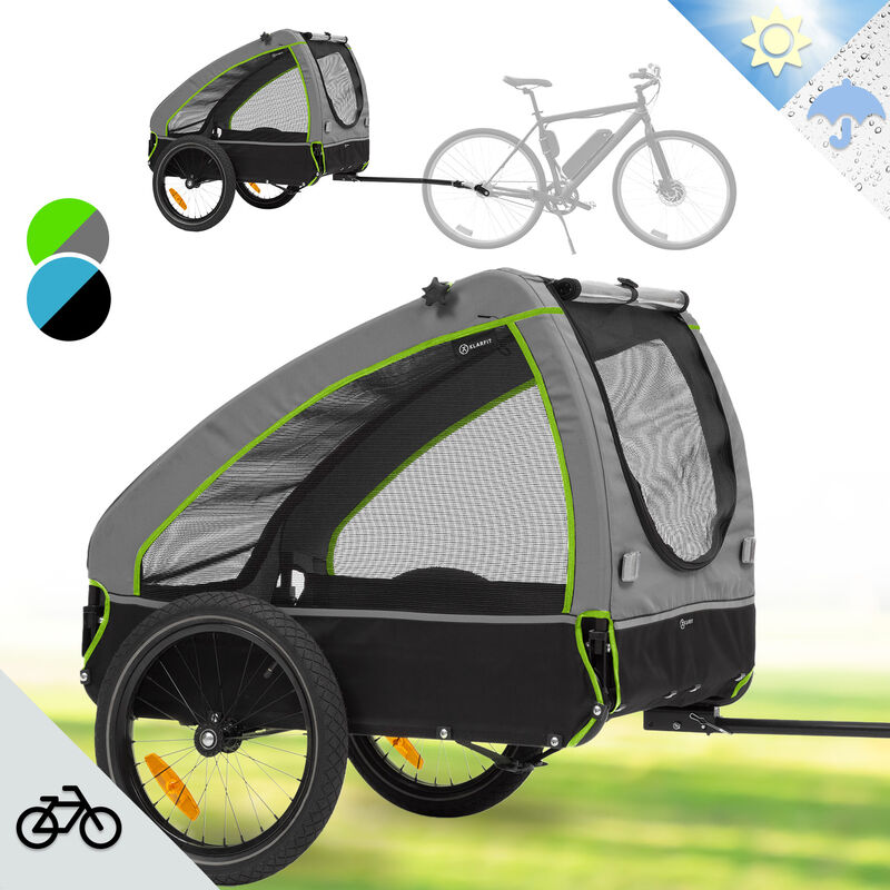 

Husky Remolque para bicicletas para perros aprox. 250 L Lona 600D Oxford Verde