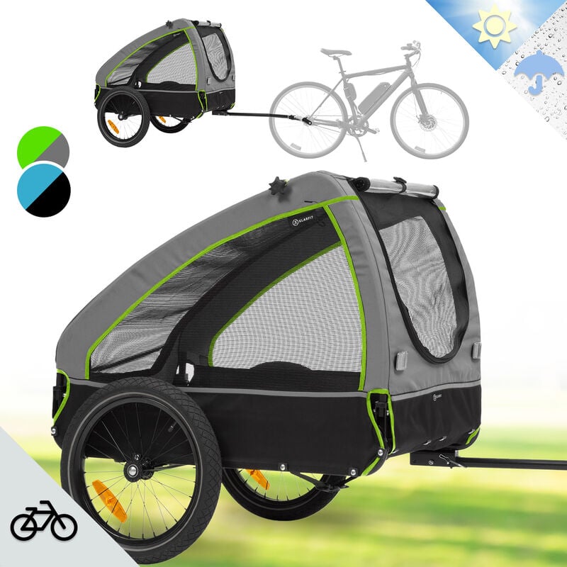 Husky remorque à vélo pour chien env. 250 l toile Oxford 600D verte