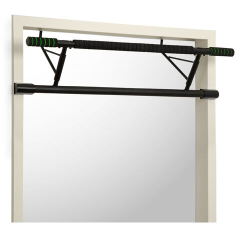 KLARFIT In-Door Barre de tractions fixation porte max 130 kg Pads EVA - acier - Noir - Noir