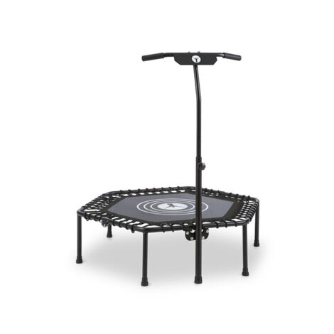 Klarfit Jumpanatic Trampoline fitness 44" Ø 112cm barre de maintien pliable noir
