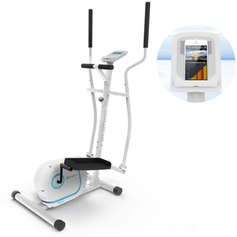 Klarfit - Myon Cycle Vélo elliptique volant inertie 12 kg SilentBelt System blanc