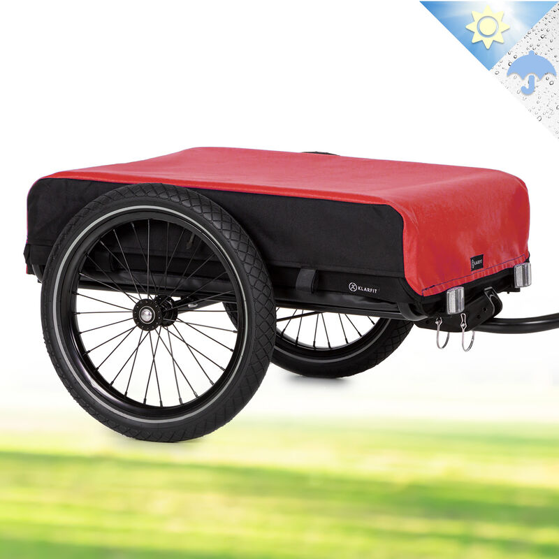 Remorque Velo Cargo, Charette Velo à 2 Roues, Remorque Vélo pour Bicyclette, Kit de Fixation pour Remorques en Acier avec Attelage et Support,