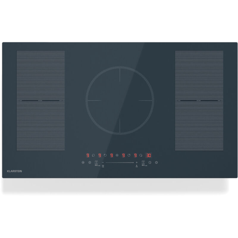 Klarstein Delicatessa 90 Flex Induktionskochfeld – 5-zonen-einbaukochfeld, 9.500 W Mit Thermoboost, Flexzone, Sensecontrol, Timer Und Kindersicherung,