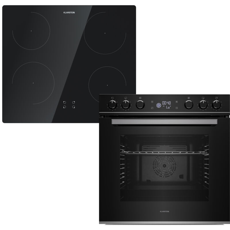 Klarstein - Controlsync Backofen Mit Induktionskochfeld - 72l Einbaubackofen, 9 Kochfunktionen, Digitaler Timer, Kindersicherung, Kochfeld 4 Zonen Mit