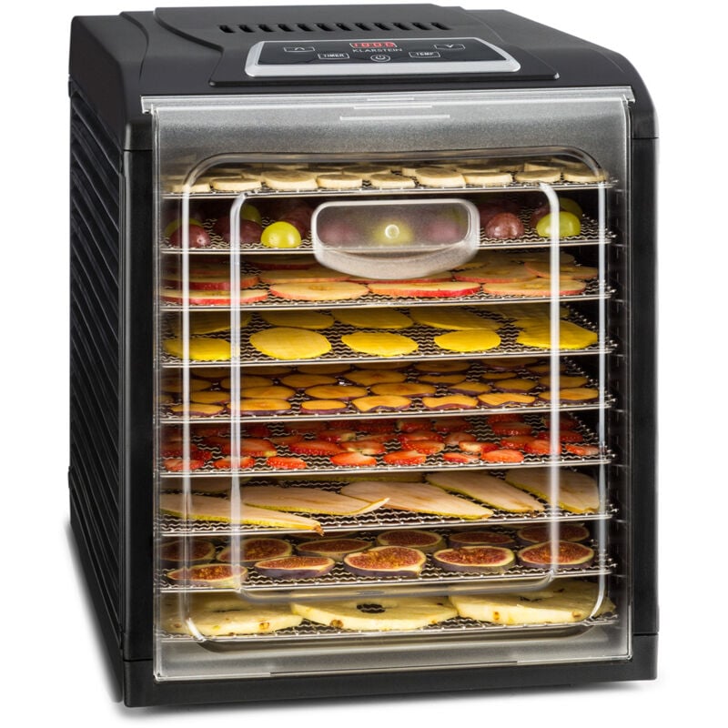 Dörrautomat, Dörrgerät, Food Dehydrator, Dörrautomat aus Metall, Dehydrator Food Dryer, 9 Ablagen, 700 Watt, Touch-Display, Timer,