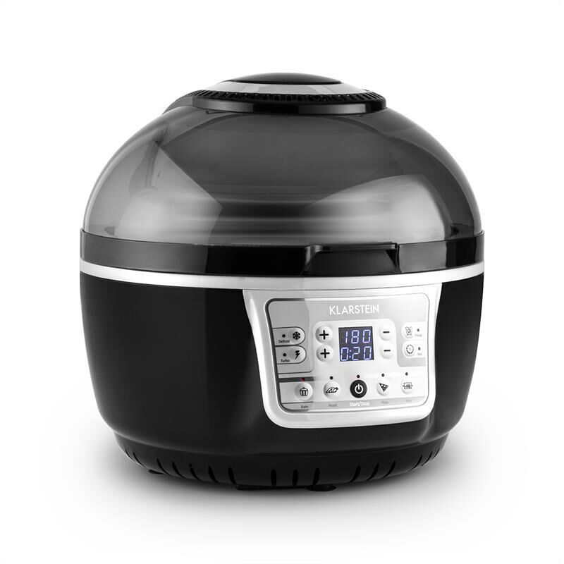Klarstein - Airfryer Friteuse à air chaud de 1400W avec fonction grill, Friteuse électrique, pour la cuisson de viandes, gateaux, pizza, Friteuse