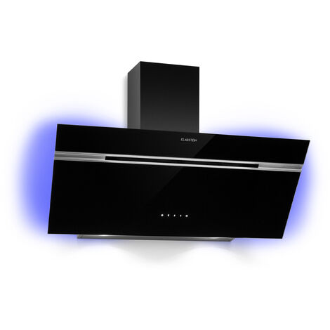 Klarstein Alina Cappa Aspirante 90cm 600 m³/h Display LED Luce Ambiente nero