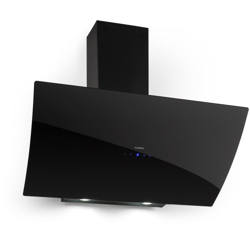 Klarstein - Annabelle 90 Hotte aspirante en verre 615 m3/h panneau tactile noir
